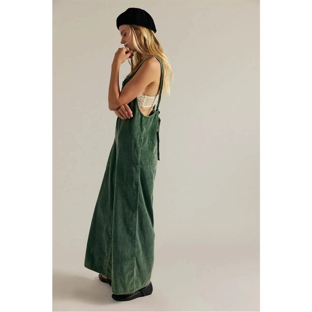 Free People Freebird Corduroy Jumpsuit WideLeg Cozy Sz Large NWOT - Picture 3 of 8